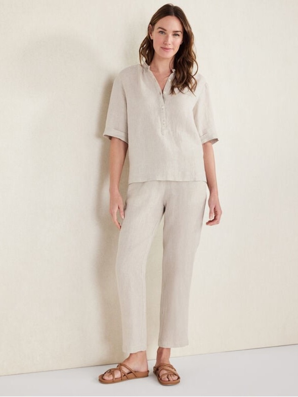 Haven Well Within Linen Cuff Sleeve Top Size M - Picture 12 of 12